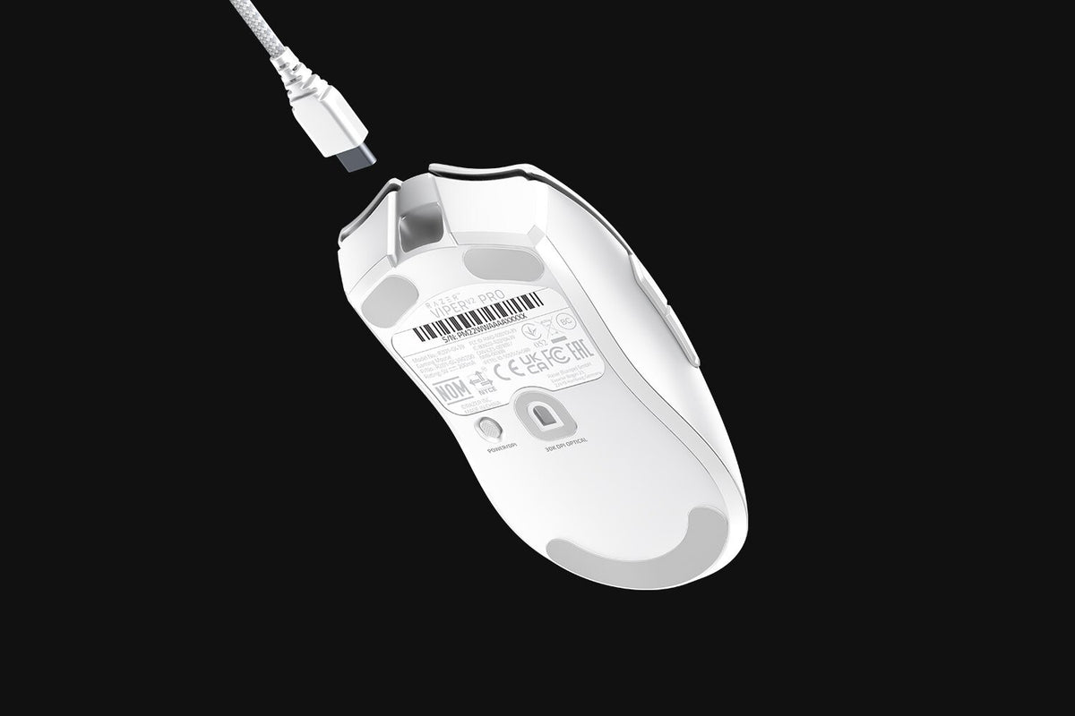 Razer Viper V2 Pro - RF Wireless + USB Type-C Optical Mouse in White - 30,000 DPI