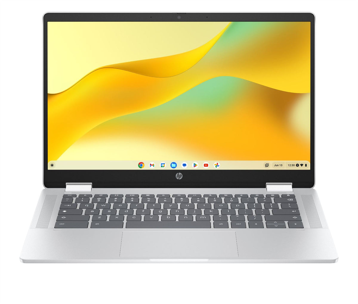 HP Chromebook x360 14b-cd0010nax Intel® N N100 35.6 cm (14") Touchscreen HD 4 GB LPDDR5-SDRAM Wi-Fi 6 (802.11ax) ChromeOS Silver