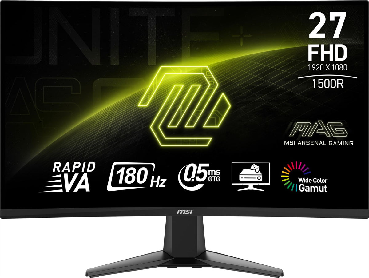MSI MAG 27C6F computer monitor 68.6 cm (27&quot;) 1920 x 1080 pixels Full HD LCD Black