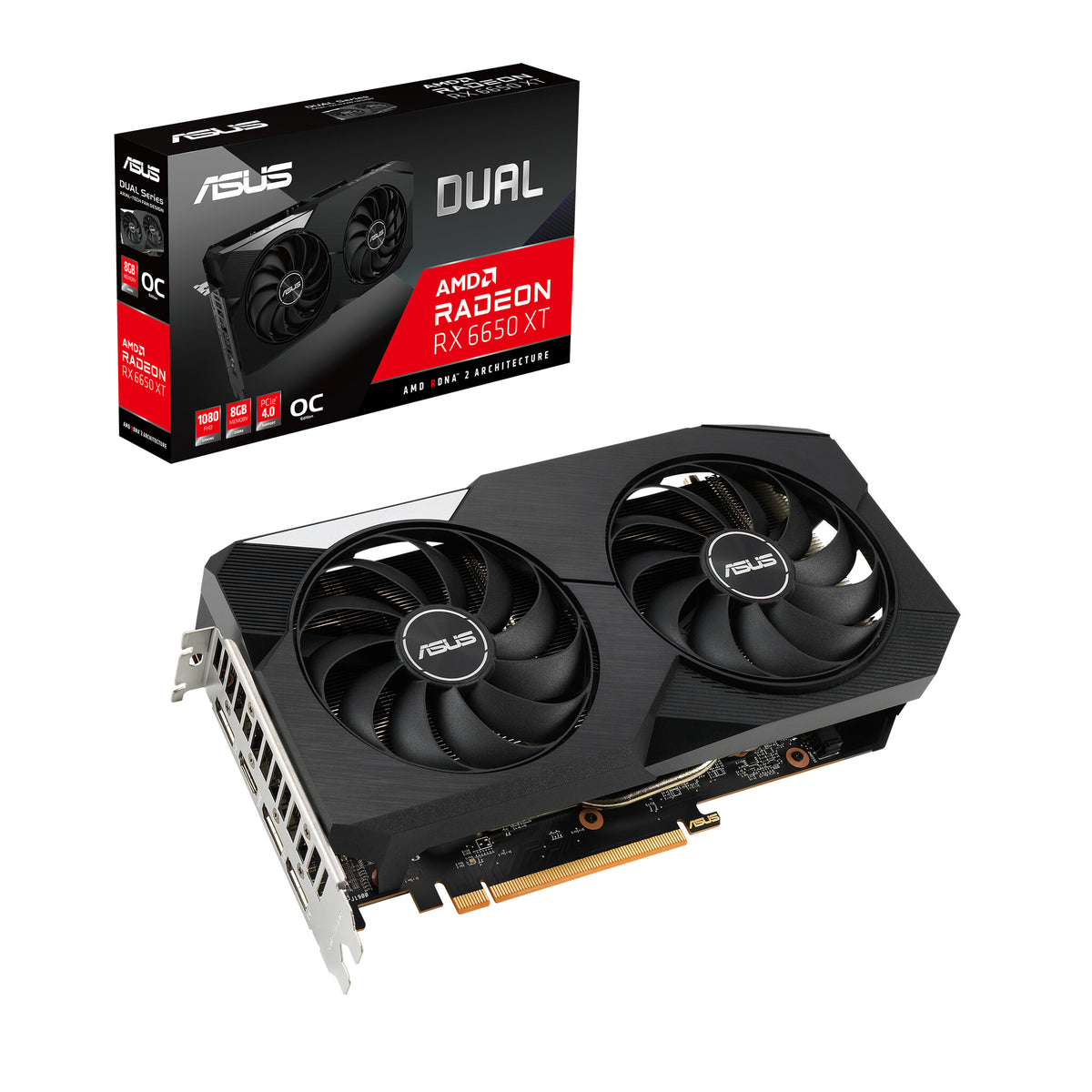 ASUS Dual - AMD 8 GB GDDR6 Radeon RX 6650 XT graphics card