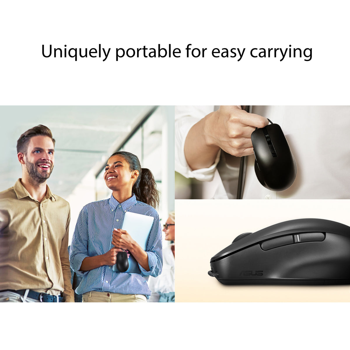 ASUS MD200 - RF Wireless + Bluetooth Optical Mouse - 4,200 DPI