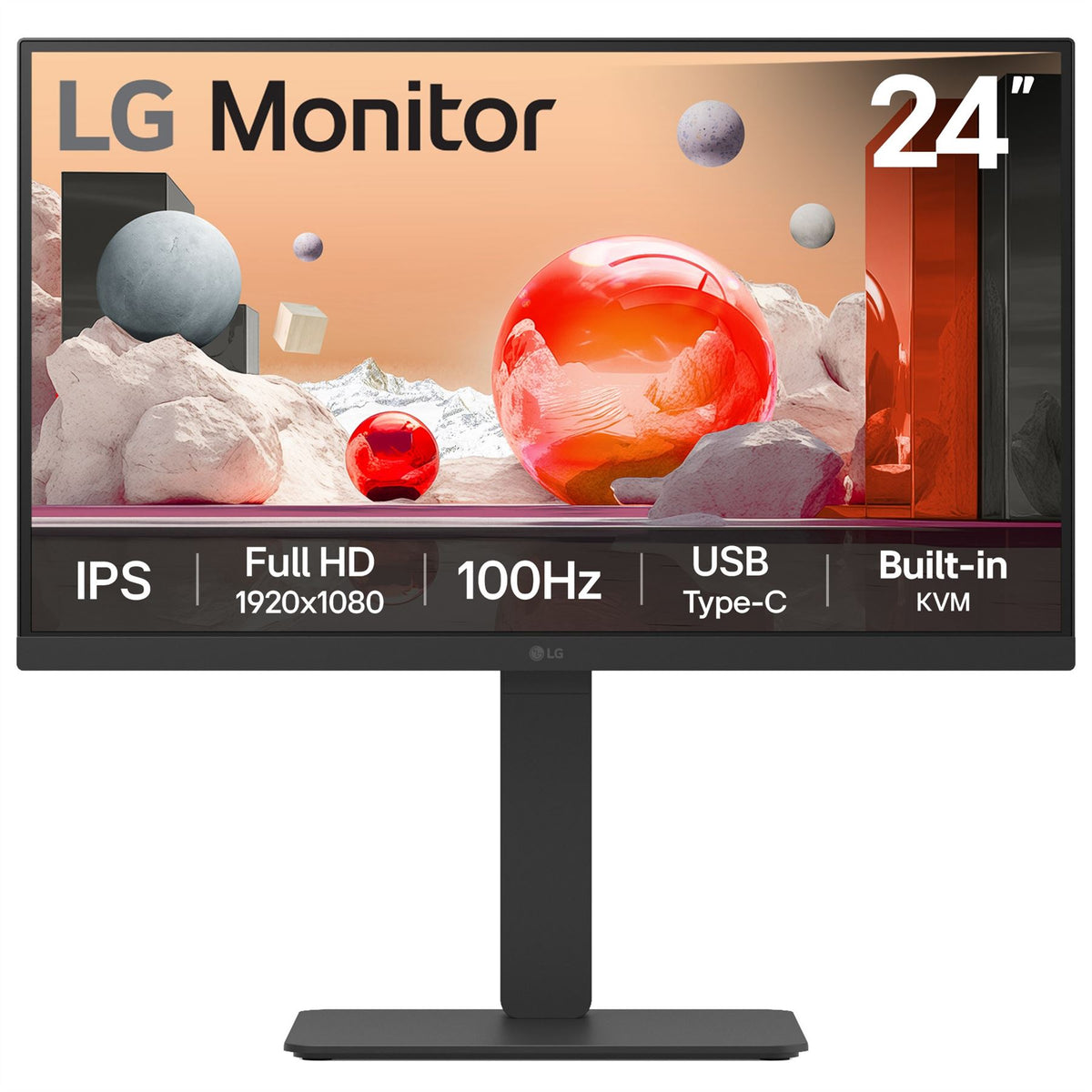 LG 24BA650-B - 60.5 cm (23.8") - 1920 x 1080 pixels FHD LED Monitor