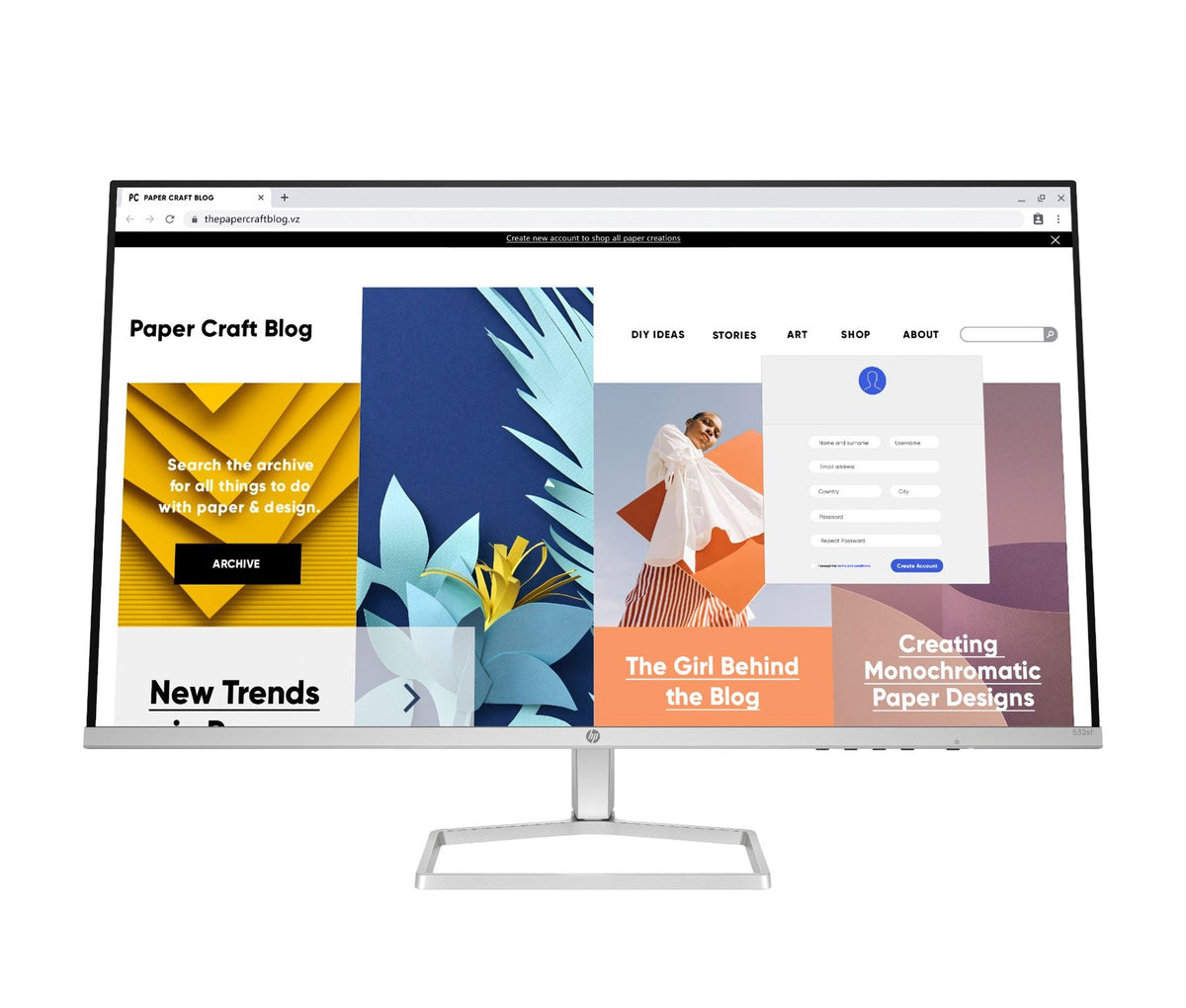 HP Series 5 31.5 inch FHD Monitor - 532sf