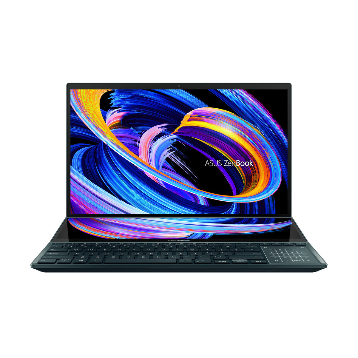 ASUS Zenbook Pro Duo 15 OLED Laptop - 39.6 cm (15.6&quot;) - Touchscreen - Intel® Core™ i9-12900H - 32 GB LPDDR5-SDRAM - 1 TB SSD - NVIDIA GeForce RTX 3070 Ti - Wi-Fi 6 - Windows 11 Home - Blue