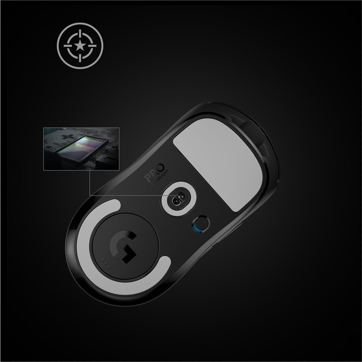 Logitech G PRO X SUPERLIGHT Wireless Gaming Mouse in Black - 25,600 DPI
