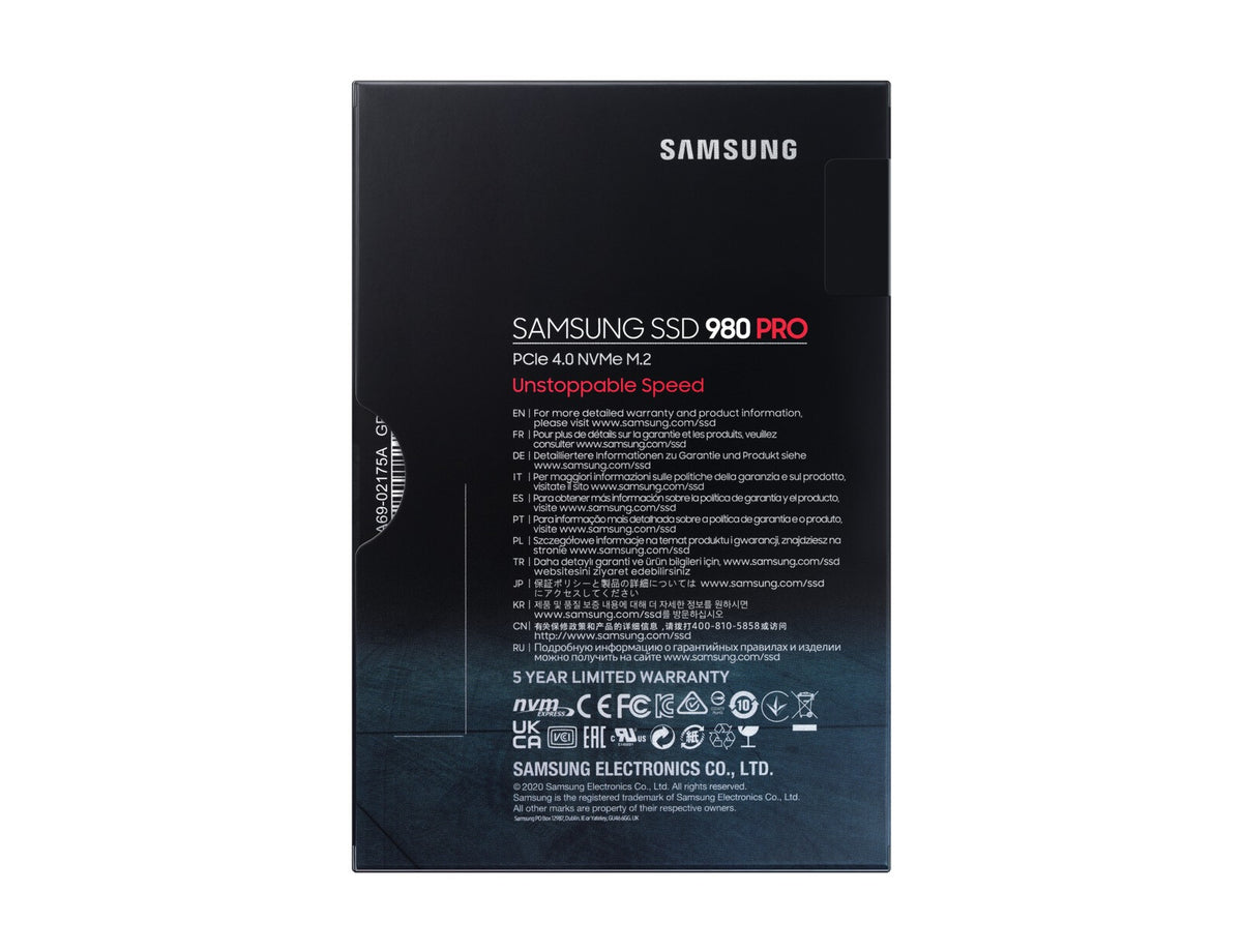 Samsung 980 PRO - PCI Express 4.0 V-NAND MLC NVMe M.2 SSD - 1 TB