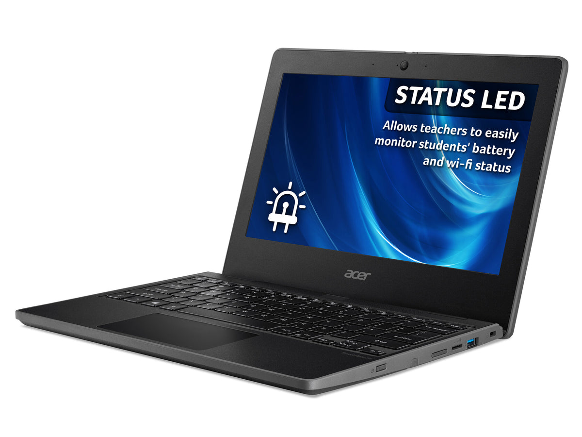 Acer TravelMate Spin B3 Laptop - 29.5 cm (11.6&quot;) - Touchscreen - Intel® Pentium® N6000 - 4 GB DDR4-SDRAM - 128GB SSD - Wi-Fi 6 - Windows 11 Pro Education - Black