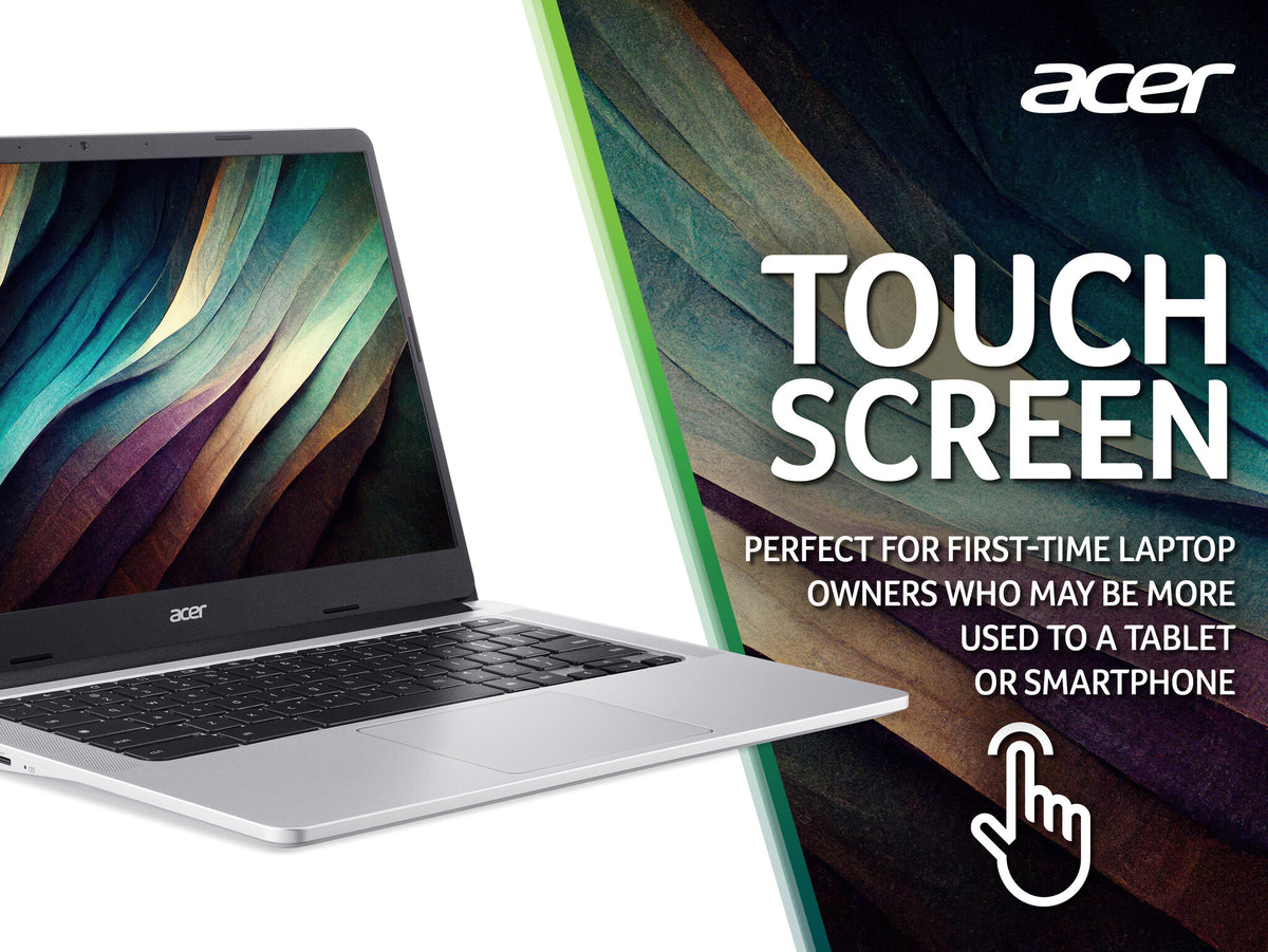 Acer Chromebook 314 - 35.6 cm (14") - Touchscreen - Intel® Pentium® Silver - 8 GB LPDDR4x-SDRAM - 128 GB SSD - Wi-Fi 5 - ChromeOS - Silver