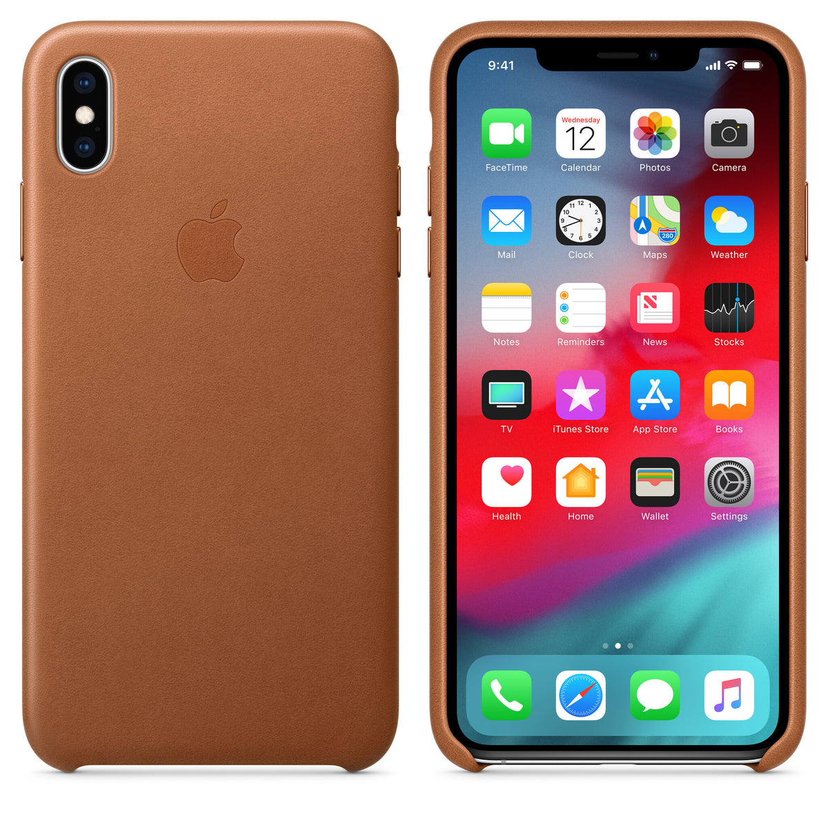 Apple mobile phone case for iPhone XS Max in Brown