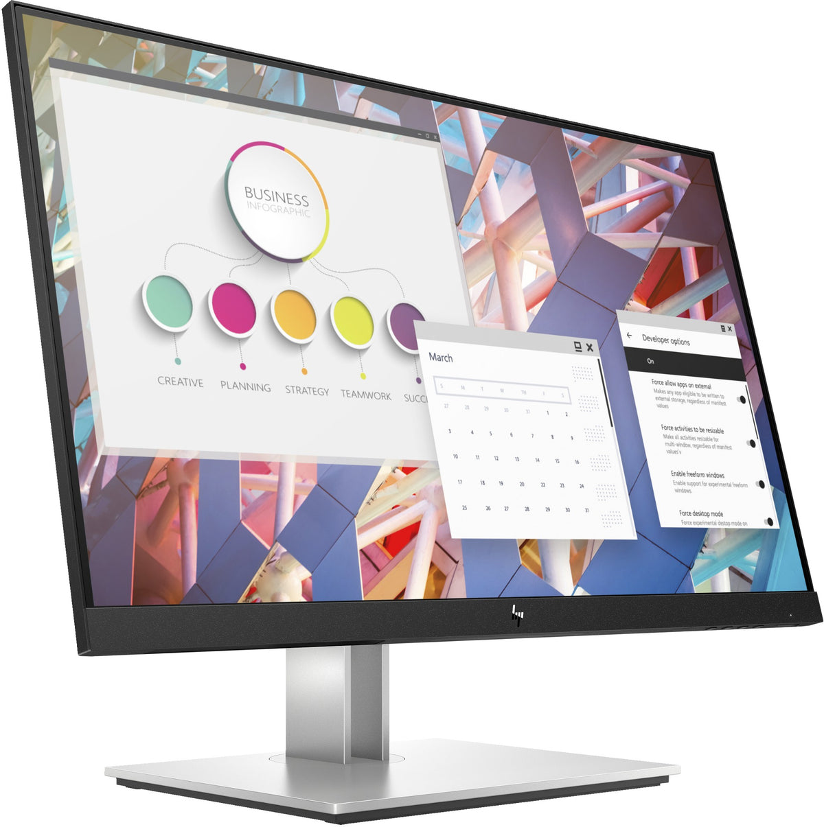 HP E-Series E24 G4 - 60.5 cm (23.8") - 1920 x 1080 pixels Full HD LCD Monitor in Black