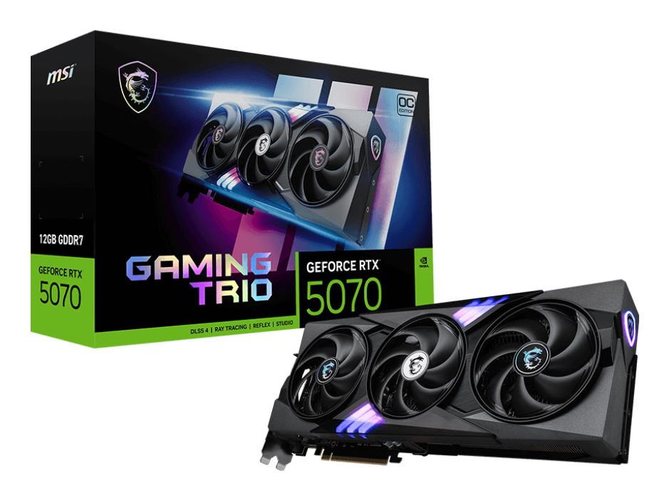 MSI GAMING TRIO OC - NVIDIA 12 GB GDDR7 GeForce RTX 5070 graphics card
