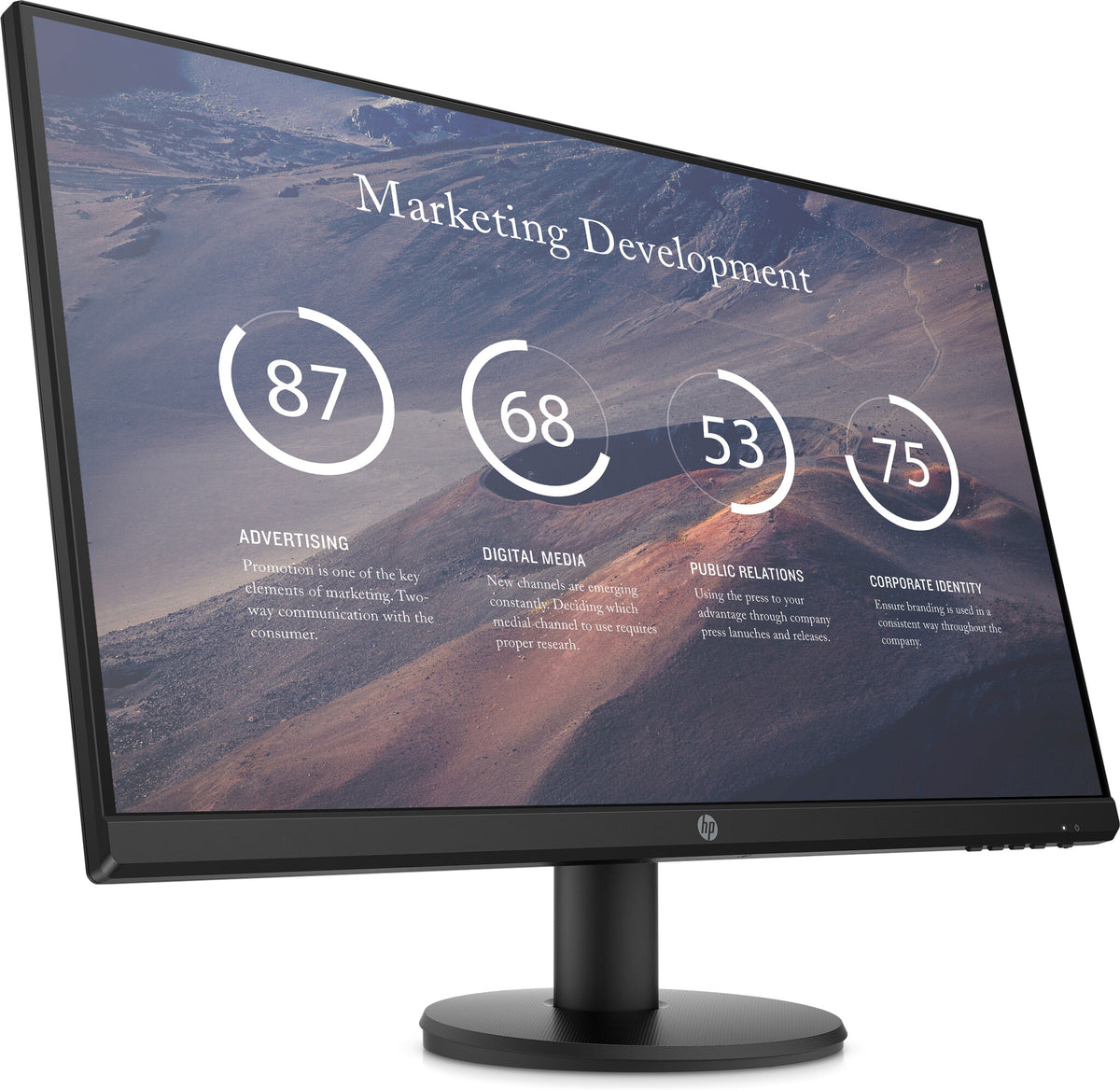 HP P27V G4 - 68.6 cm (27") - 1920 x 1080 pixels Full HD LCD Monitor