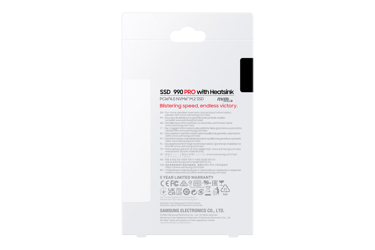 Samsung 990 Pro - PCI Express 4.0 V-NAND TLC NVMe M.2 SSD - 4 TB
