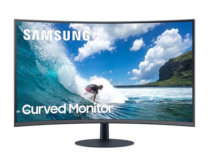 Samsung C27T550FDR 68.6 cm (27") 1920 x 1080 pixels Full HD Blue, Grey Monitor