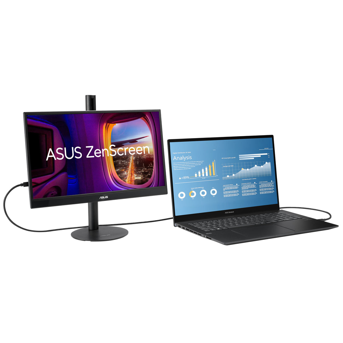 ASUS ZenScreen MB17AHG - 43.9 cm (17.3") - 1920 x 1080 pixels FHD Portable Monitor