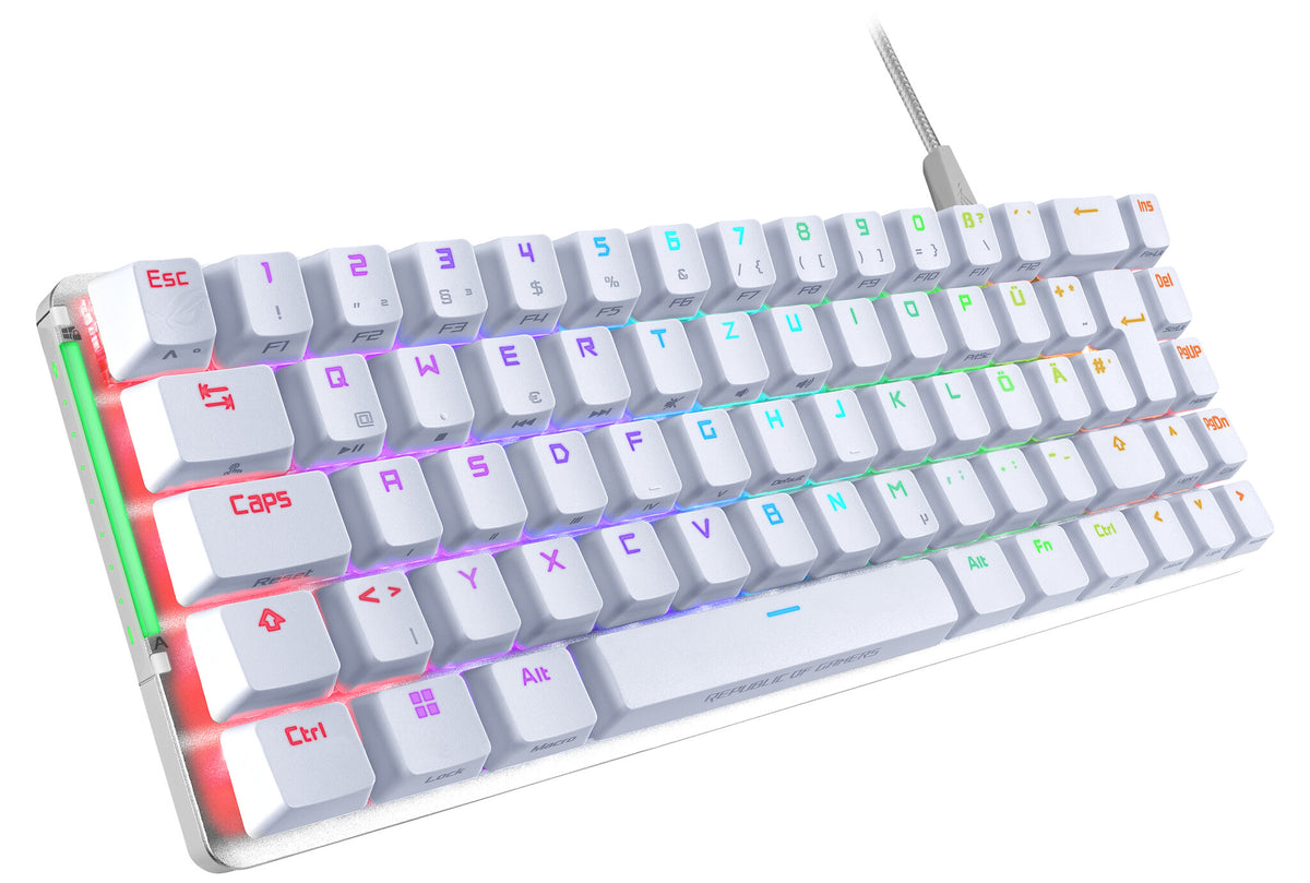 ASUS ROG Falchion Ace - USB Wired RGB Mechanical Keyboard in White (QWERTZ German)