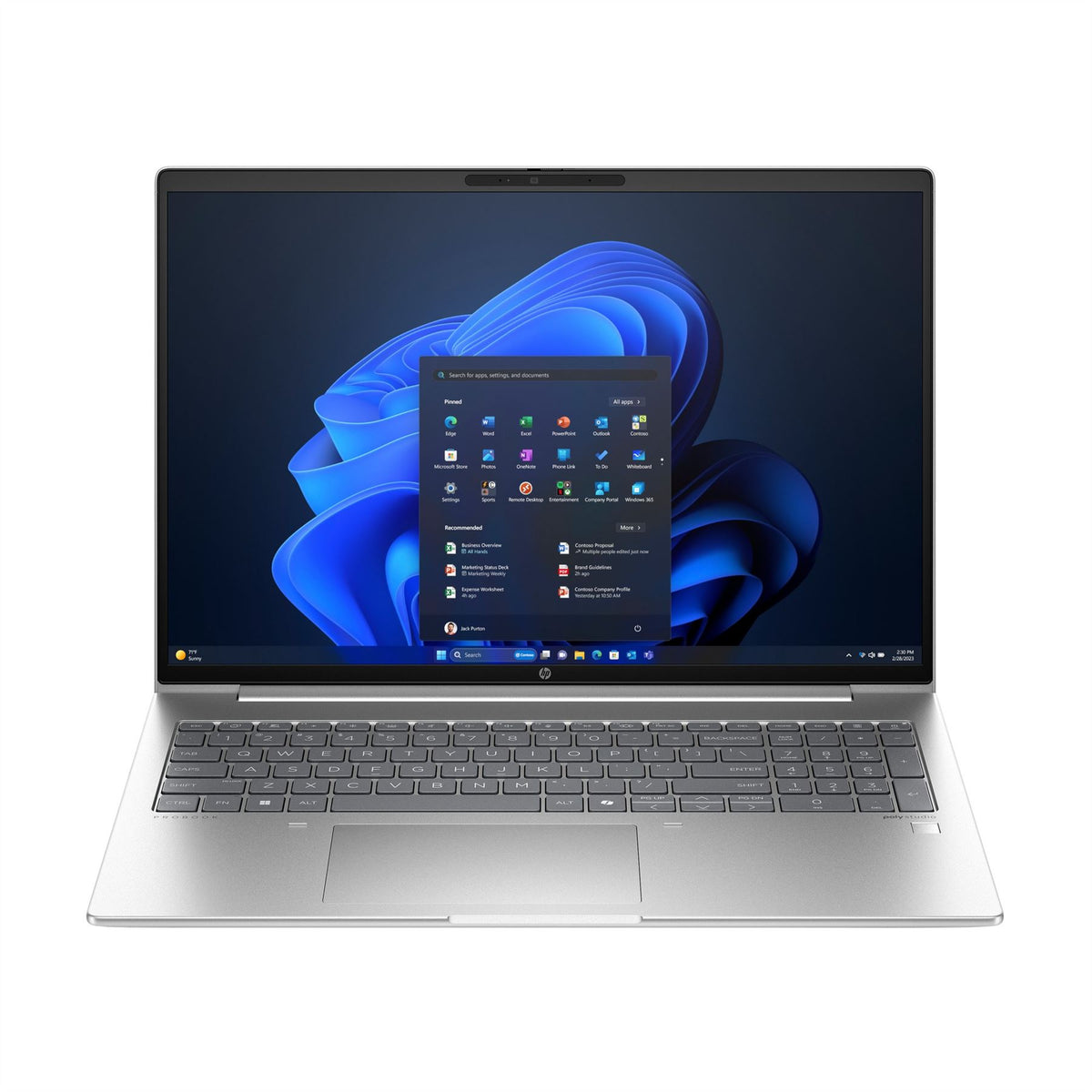HP ProBook 460 G11 Intel Core Ultra 7 155U Laptop 40.6 cm (16") Touchscreen WUXGA 32 GB DDR5-SDRAM 1 TB SSD Wi-Fi 6E (802.11ax) Windows 11 Pro AI PC Silver