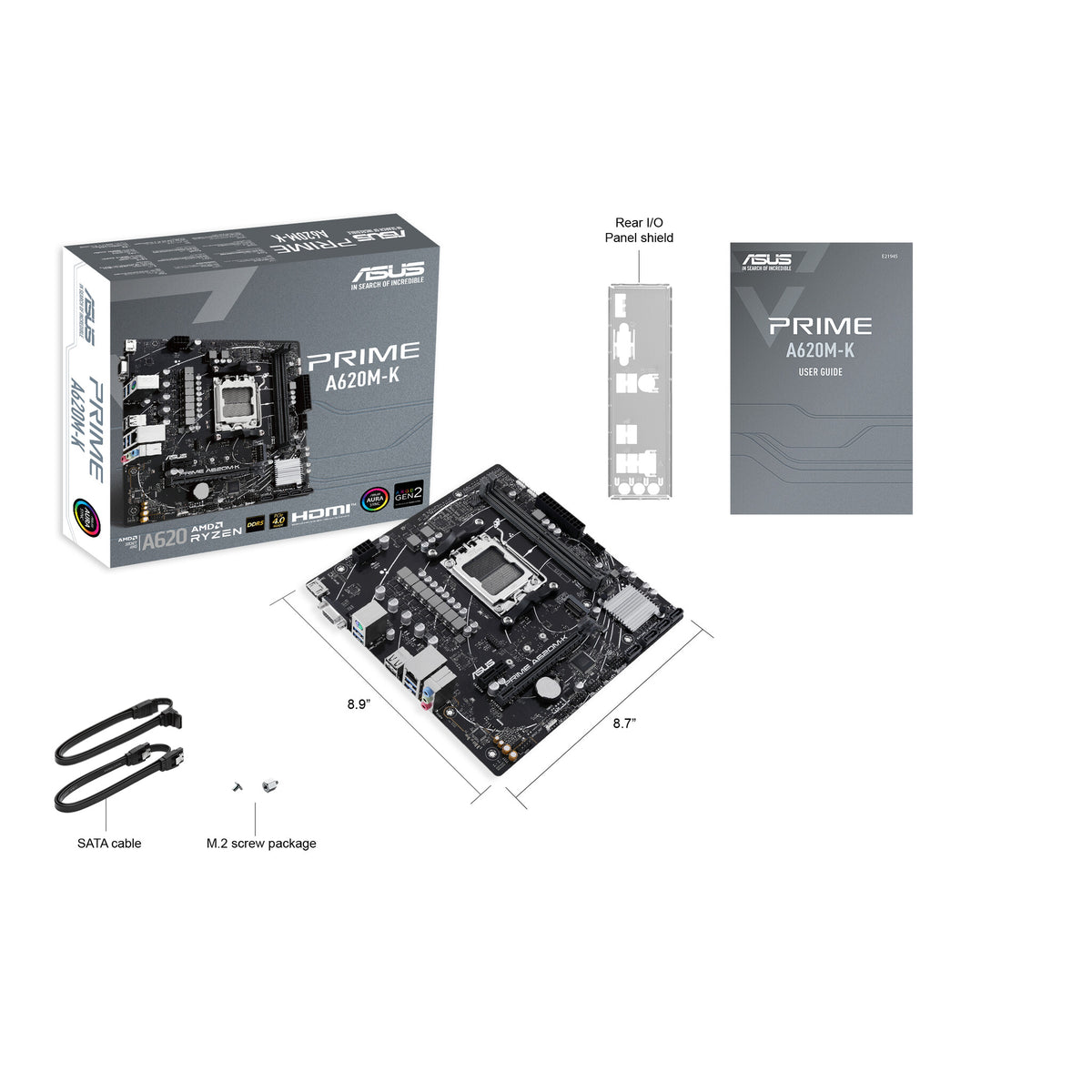 ASUS PRIME A620M-K micro ATX motherboard - AMD A620 Socket AM5