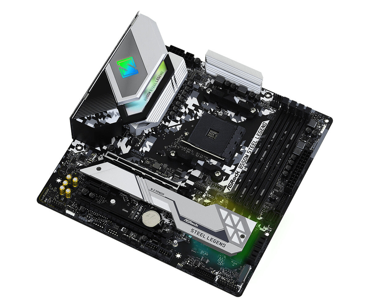 Asrock B550M Steel Legend micro ATX motherboard - AMD B550 Socket