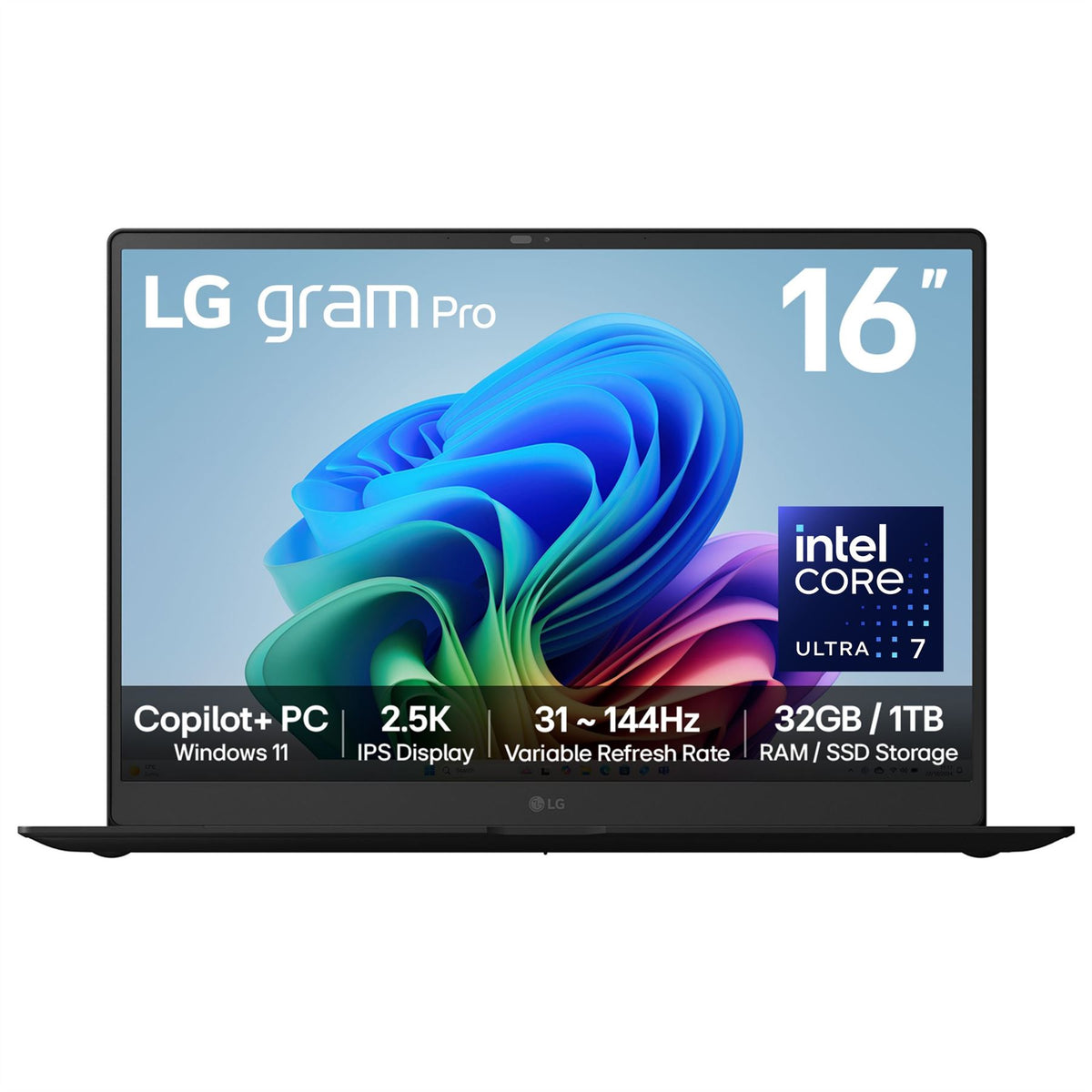 LG Gram Pro AI Laptop - 40.6 cm (16&quot;) - Intel Core Ultra 7 258V - 32 GB LPDDR5x-SDRAM - 1 TB SSD - Wi-Fi 7 - Windows 11 Home - Metal Grey