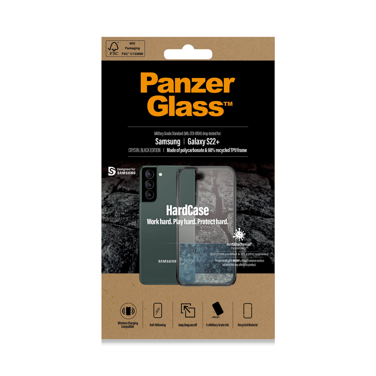 PanzerGlass ® HardCase for Galaxy S22 Plus in Smokey Black