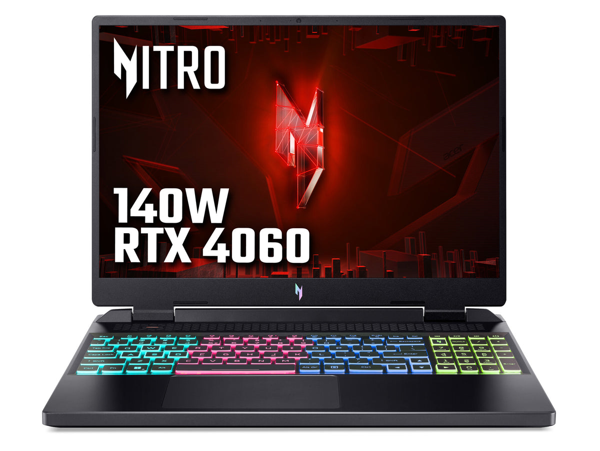 Acer Nitro 16 AN16-41 Gaming Laptop - 40.6 cm (16") - AMD Ryzen 7 7735HS - 16 GB DDR5-SDRAM - 1TB SSD - NVIDIA GeForce RTX 4060 - Windows 11 - Black