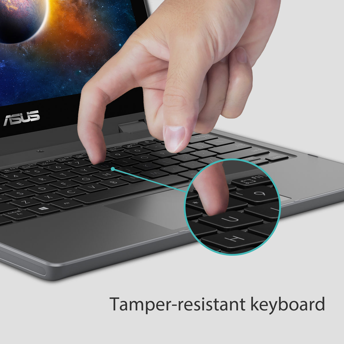 ASUS BR1100F-CS81XA-3Y Hybrid (2-in-1) - 29.5 cm (11.6") - Touchscreen - Intel® Celeron® N4500 - 8 GB DDR4-SDRAM - 128 GB eMMC - Wi-Fi 6 - Windows 11 Pro Academic - Grey