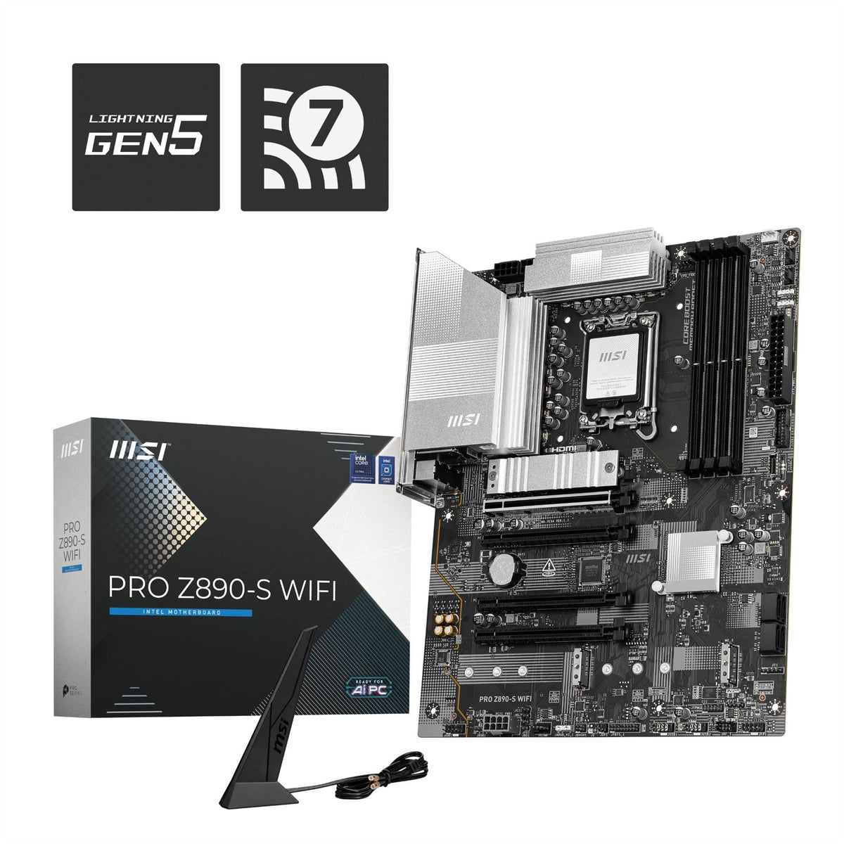 MSI PRO Z890-S WIFI ATX motherboard - Intel Z890 LGA 1851