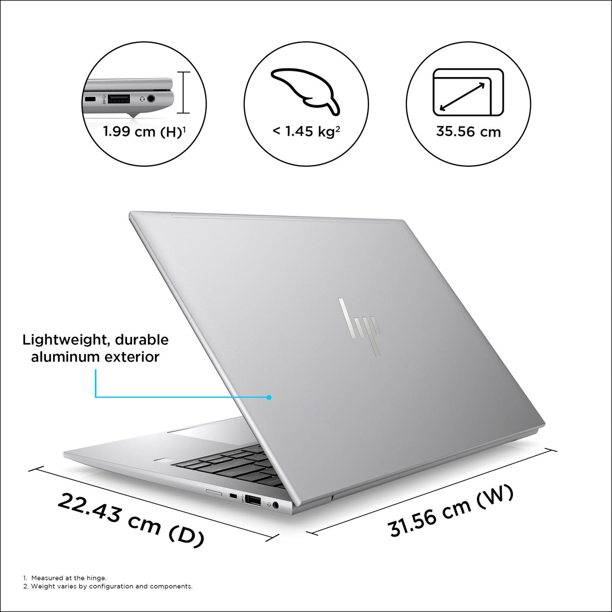 HP ZBook Firefly 14 G10 Laptop - 35.6 cm (14") - Intel® Core™ i7-1355U - 16 GB DDR5-SDRAM - 512 GB SSD - NVIDIA RTX A500 - Wi-Fi 6E - Windows 11 Pro - Silver