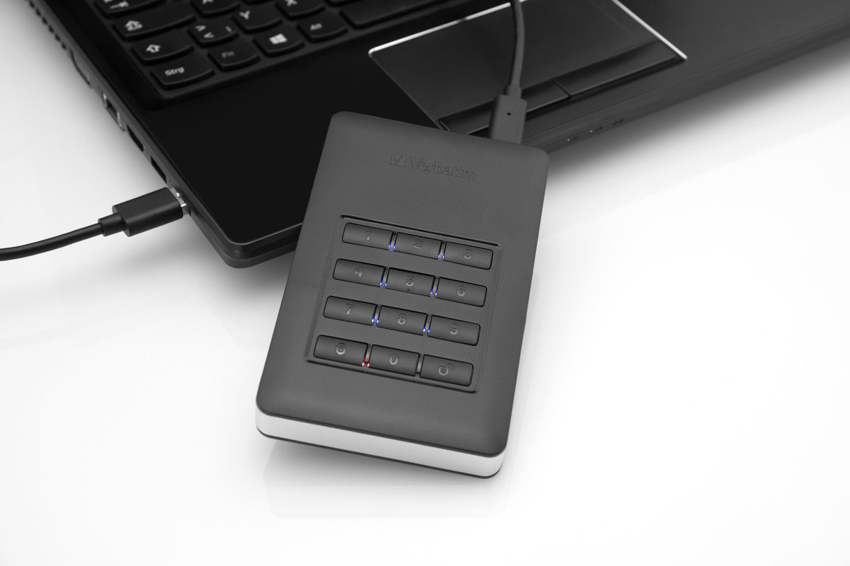 Verbatim Store 'n' Go Secure Portable HDD with Keypad Access in Black / Silver - 1 TB