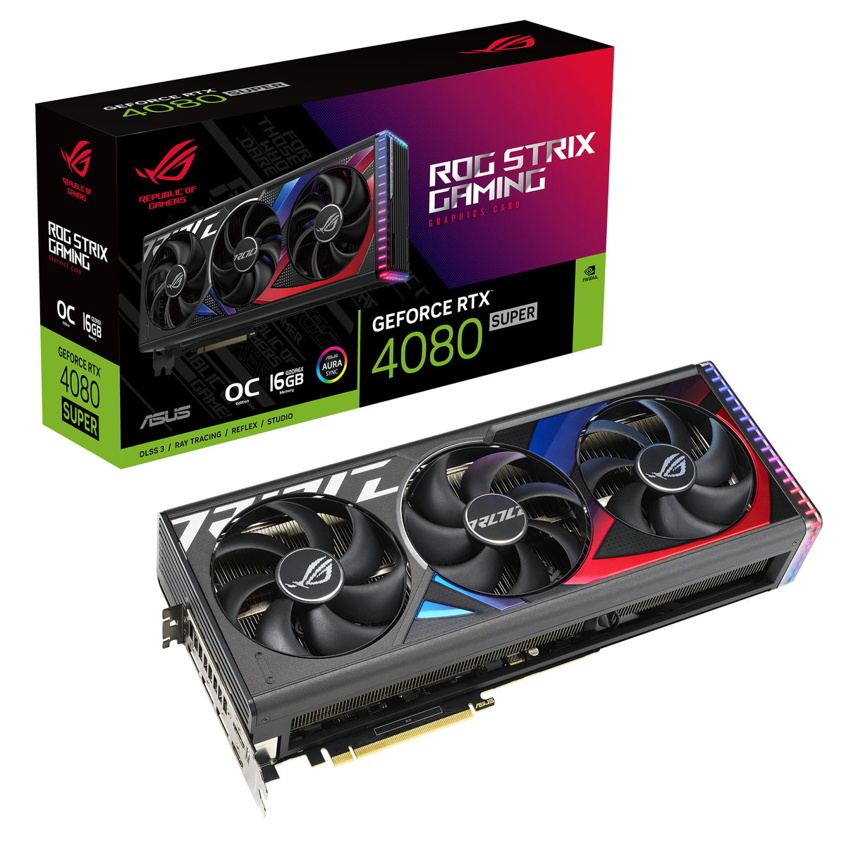 ASUS ROG STRIX GAMING OC Edition - NVIDIA 16 GB GDDR6X GeForce RTX 4080 SUPER graphics card