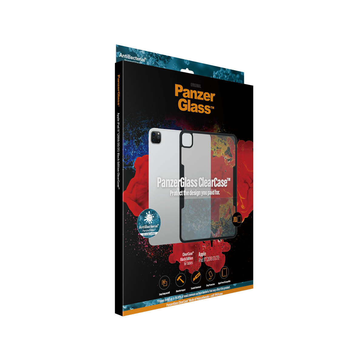 PanzerGlass ® ClearCase™ for 11" iPad in Black / Transparent