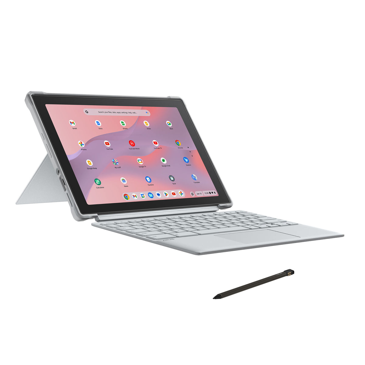 ASUS Chromebook - 26.7 cm (10.5&quot;) - Touchscreen - MediaTek Kompanio 520 - 4 GB LPDDR4x-SDRAM - 64 GB eMMC - Wi-Fi 6 - ChromeOS - Silver
