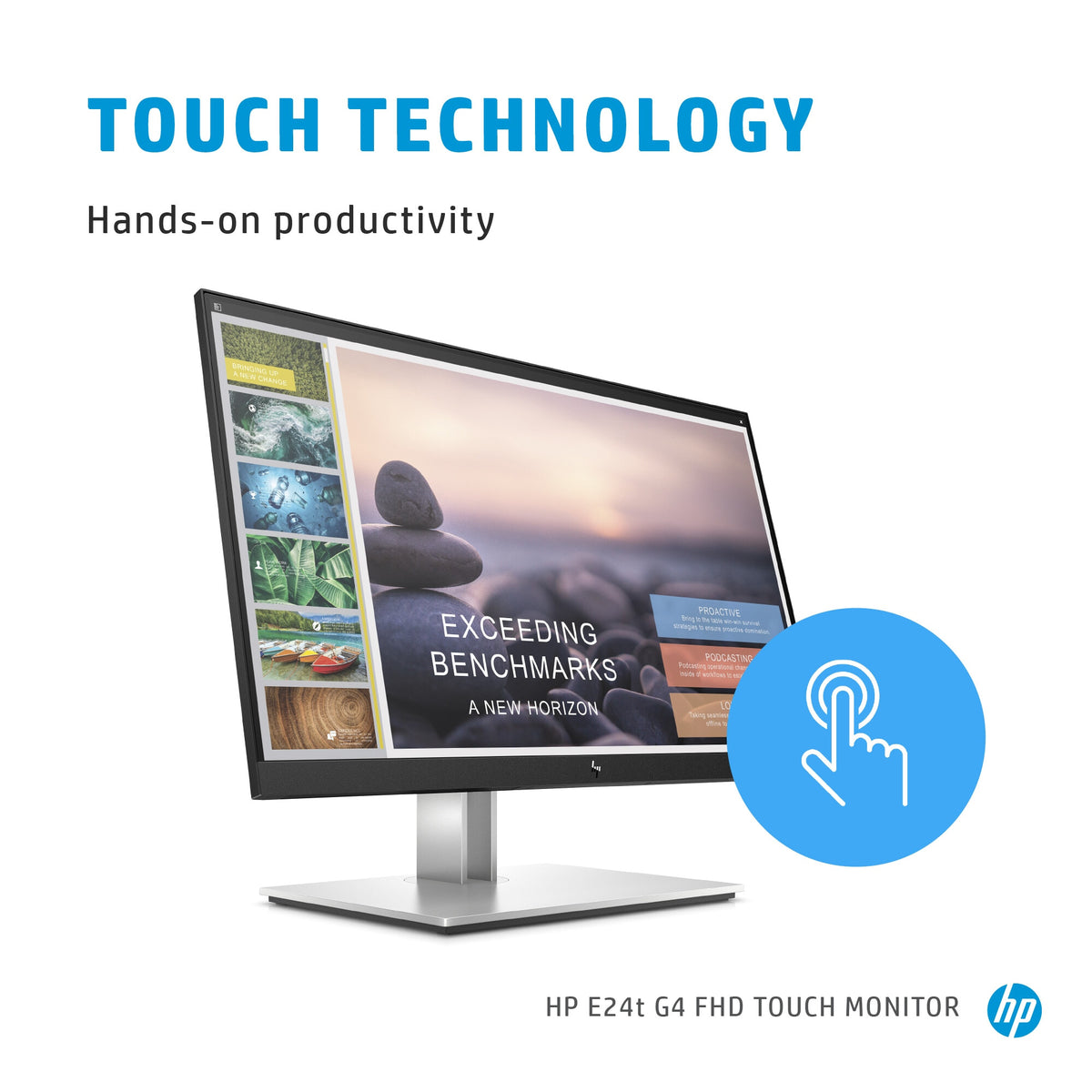 HP E24T G4 - 60.5 cm (23.8") - 1920 x 1080 pixels Full HD Touchscreen Monitor
