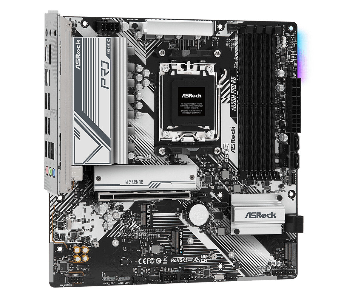 Asrock A620M Pro "Racesport Edition" micro ATX motherboard - AMD A620 Socket AM5