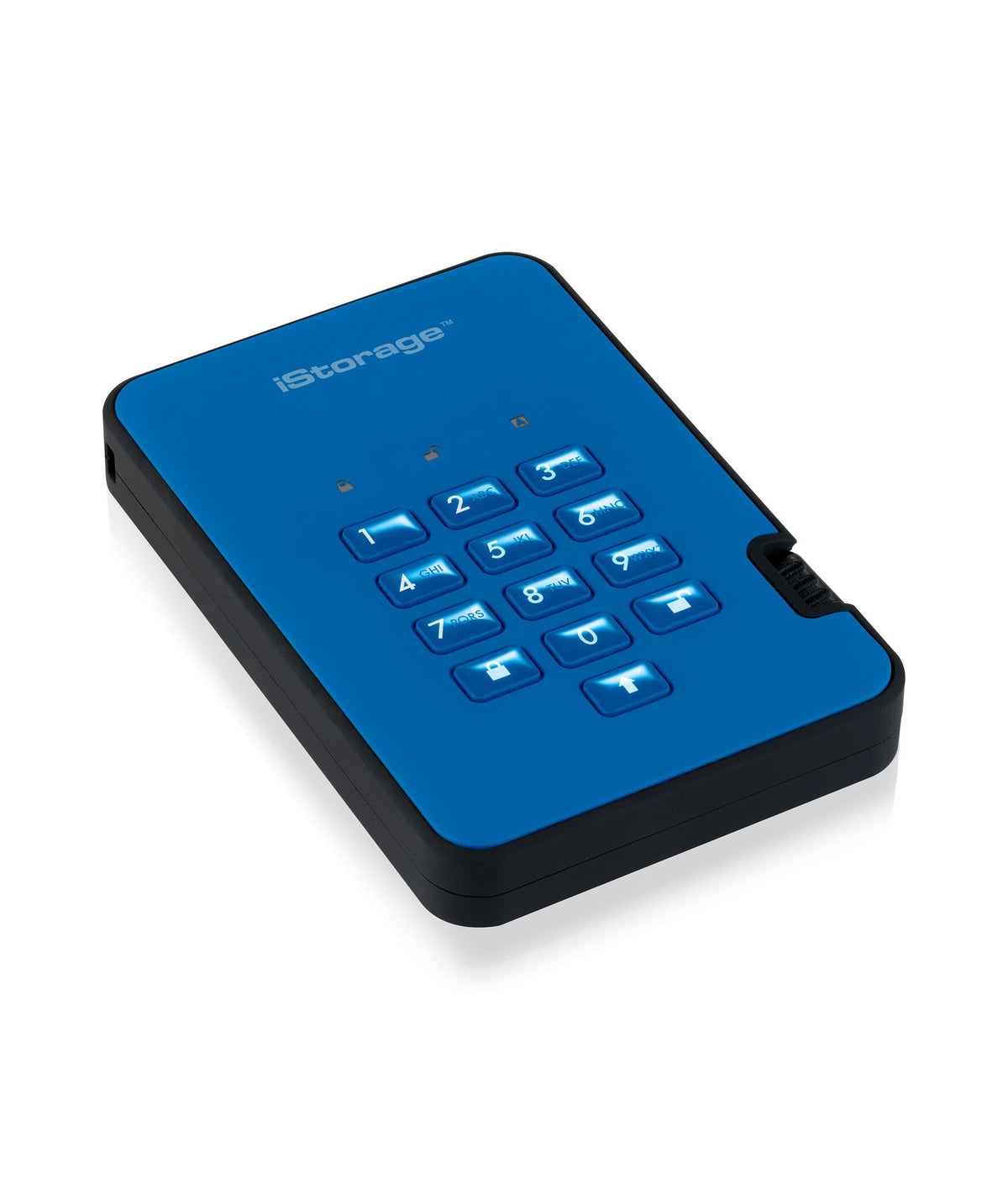 iStorage diskAshur2 - Secure Encrypted External hard drive in Blue - 4 TB