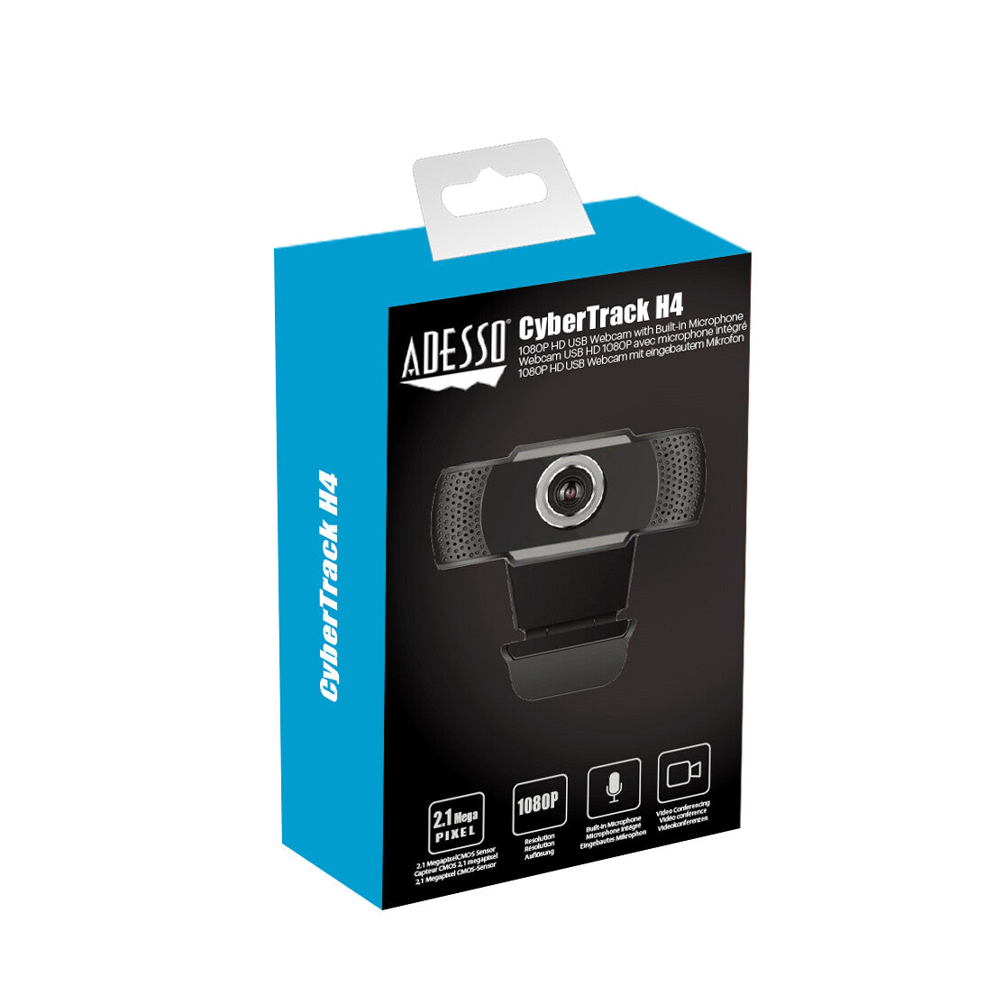 Adesso CyberTrack H4 - 2.1 MP 1920 x 1080 pixels USB webcam