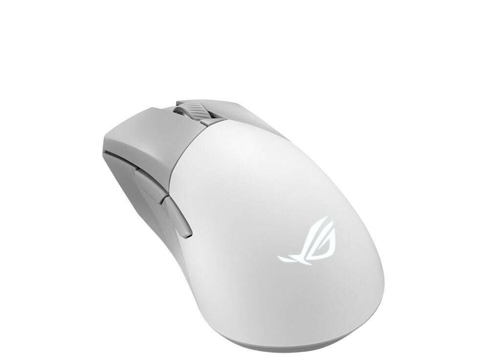ASUS ROG Gladius III Wireless Aimpoint - RF Wireless + Bluetooth + USB Type-A Optical Mouse in White - 36,000 DPI