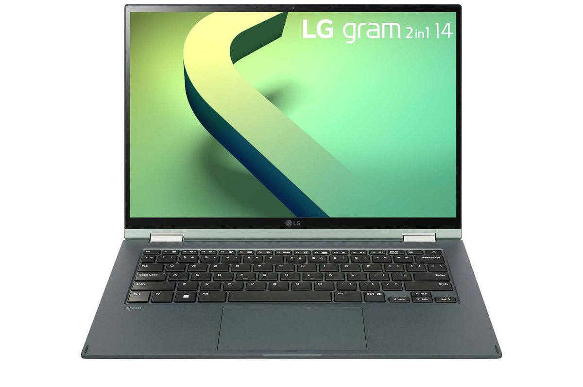 LG Gram 14T90Q i7-1260P Hybrid (2-in-1) 35.6 cm (14&quot;) Touchscreen WUXGA Intel Core i7 16 GB LPDDR5-SDRAM 1000 GB SSD Wi-Fi 6E (802.11ax) Win