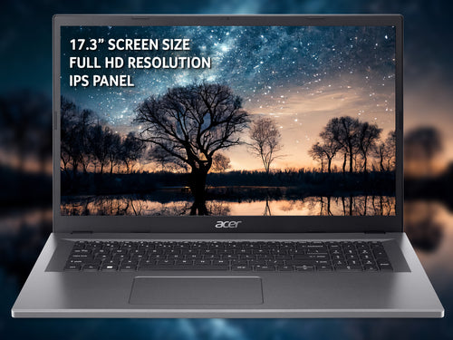 Acer Aspire 3 Laptop - 43.9 cm (17.3") - Intel N100 - 4GB LPDDR5-SDRAM - 512 GB SSD - Wi-Fi 6 - Windows 11 Home - Grey