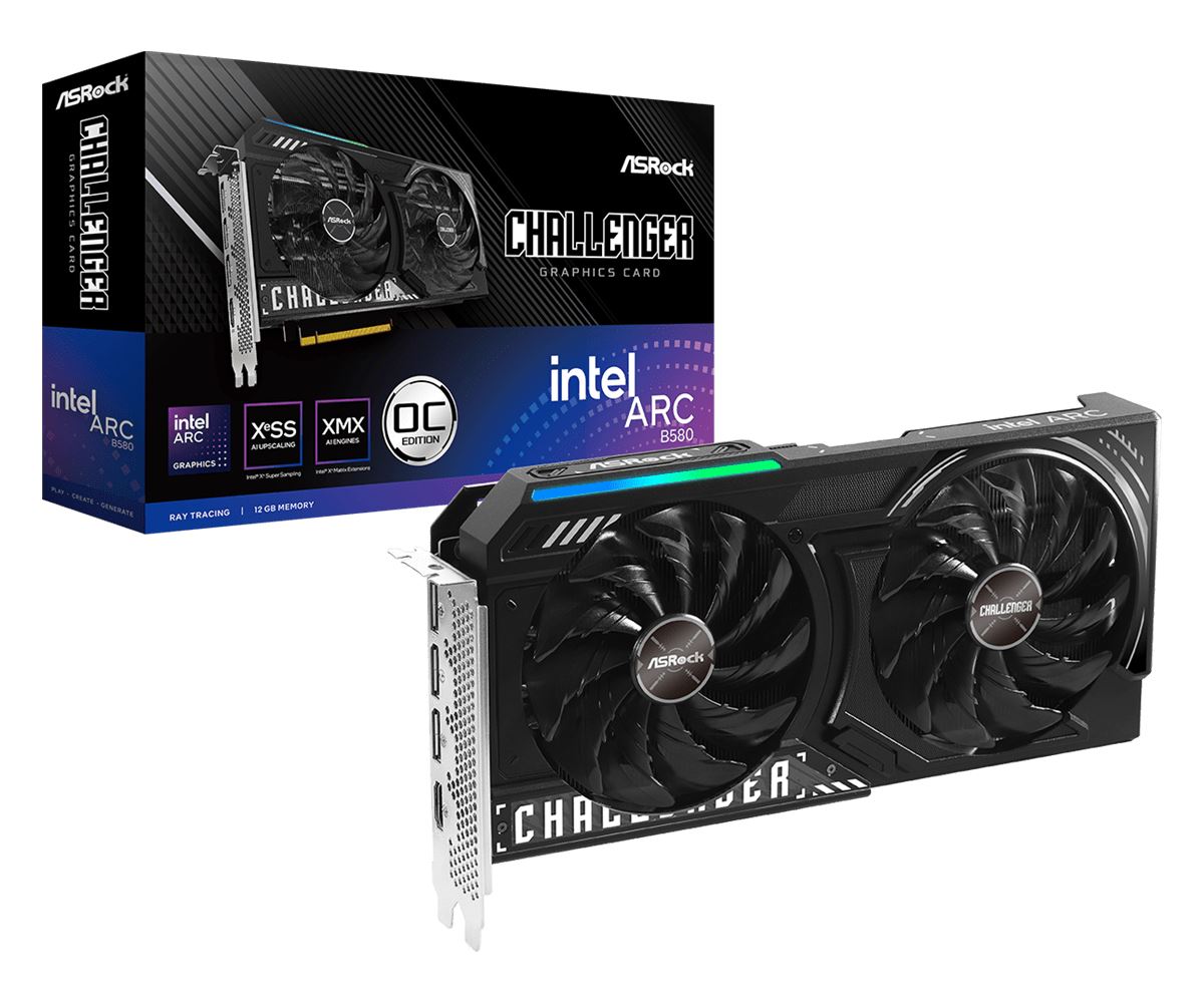 Asrock Challenger OC - Intel 12GB GDDR6 Arc B580 graphics card