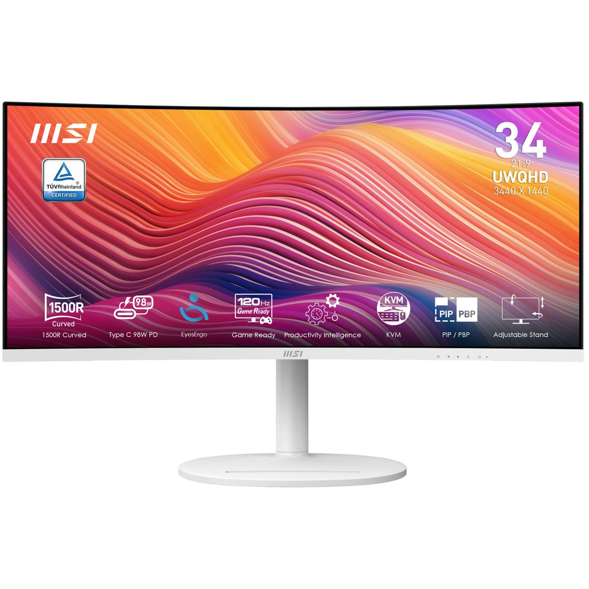 MSI Modern MD342CQPW - 86.4 cm (34") - 3440 x 1440 pixels UltraWide QHD Monitor