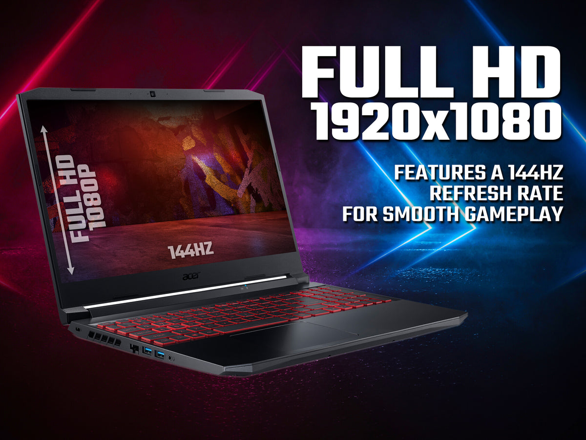 Acer Nitro 5 AN515-57 Gaming Laptop - 39.6 cm (15.6&quot;) - Intel® Core™ i5-11400H - 16 GB DDR4-SDRAM - 512 GB SSD - NVIDIA GeForce RTX 3050 - Wi-Fi 6 - Windows 11 Home - Black