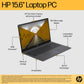 HP 15-FC0018NA Laptop - 39.6 cm (15.6") - AMD Ryzen™ 3 7320U - 4 GB LPDDR5-SDRAM - 128 GB SSD - Wi-Fi 6 - Windows 11 Home in S mode - Black