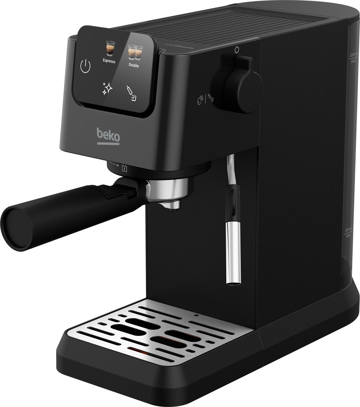 Beko CaffeExperto Manual Espresso Coffee Machine with Steam Wand in Black