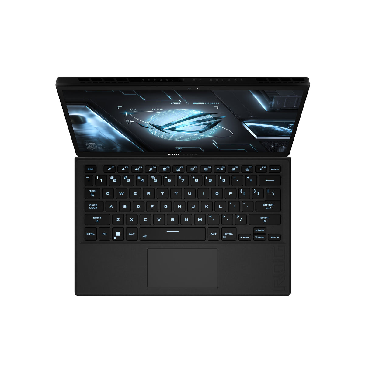 ASUS ROG Flow Z13 Hybrid (2-in-1) - 34 cm (13.4") - Touchscreen - Intel® Core™ i9-12900H - 16 GB LPDDR5-SDRAM - 1 TB SSD - NVIDIA GeForce RTX 3050 Ti - Wi-Fi 6E - Windows 11 Home - Black