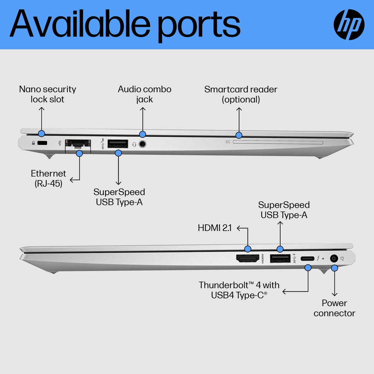 HP EliteBook 630 G10 Laptop - 33.8 cm (13.3") - Intel® Core™ i7-1355U - 32 GB DDR4-SDRAM - 512 GB SSD - Wi-Fi 6E - Windows 11 Pro - Silver