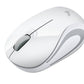Logitech M187 - RF Wireless Mini Mouse in White / Silver - 1,000 DPI