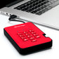 iStorage diskAshur2 - Secure Encrypted External hard drive in Red - 2 TB