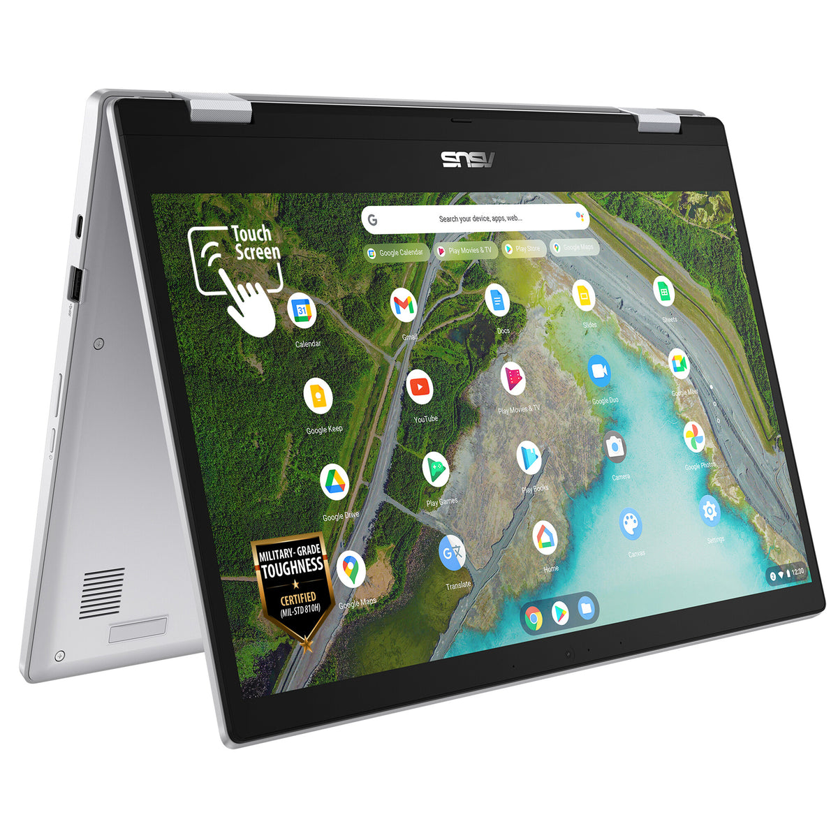 ASUS Chromebook - 39.6 cm (15.6") - Touchscreen - Intel® Celeron® N4500 - 8 GB LPDDR4x-SDRAM - 64 GB eMMC - Wi-Fi 6 - ChromeOS - Silver